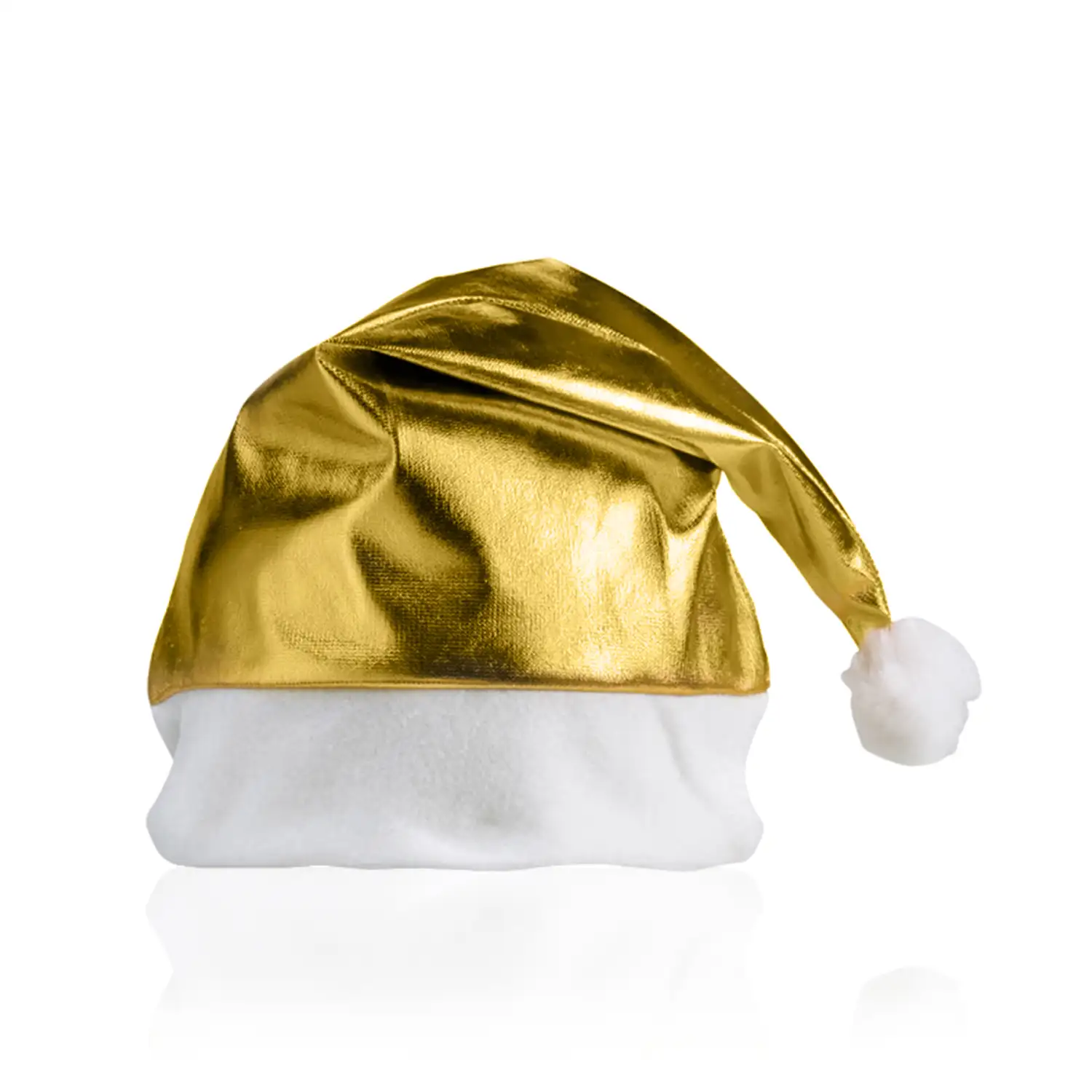 Gorro de Papá Noel en color metalizado.