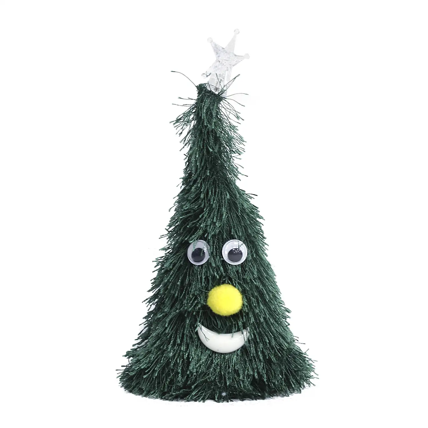 Juguete navideño con forma de árbol de Navidad. Con luz y oscilación. Diseño estrella.