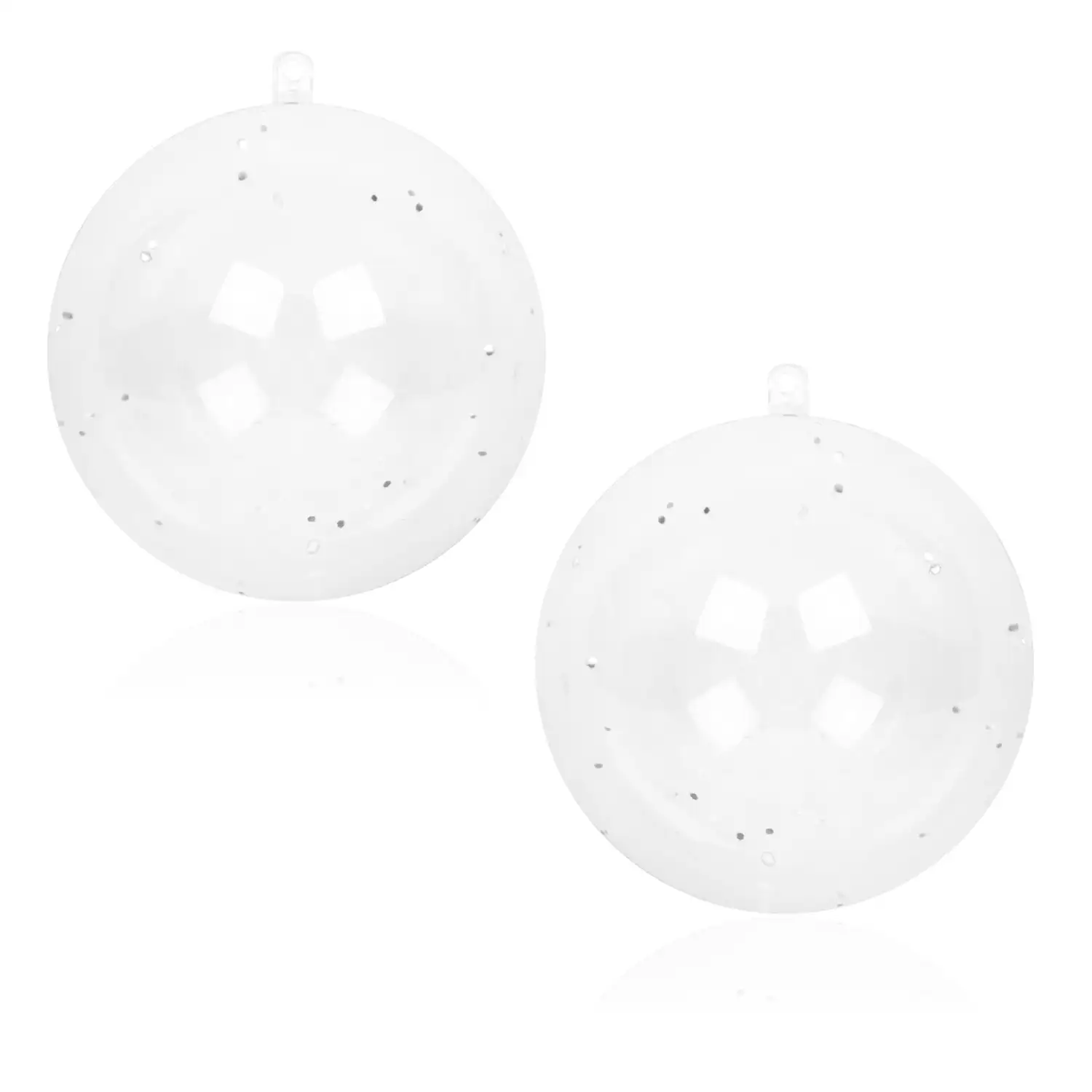 SET DE 2 COLGANTES DE NAVIDAD EN FORMA DE BOLA DE 10CM.