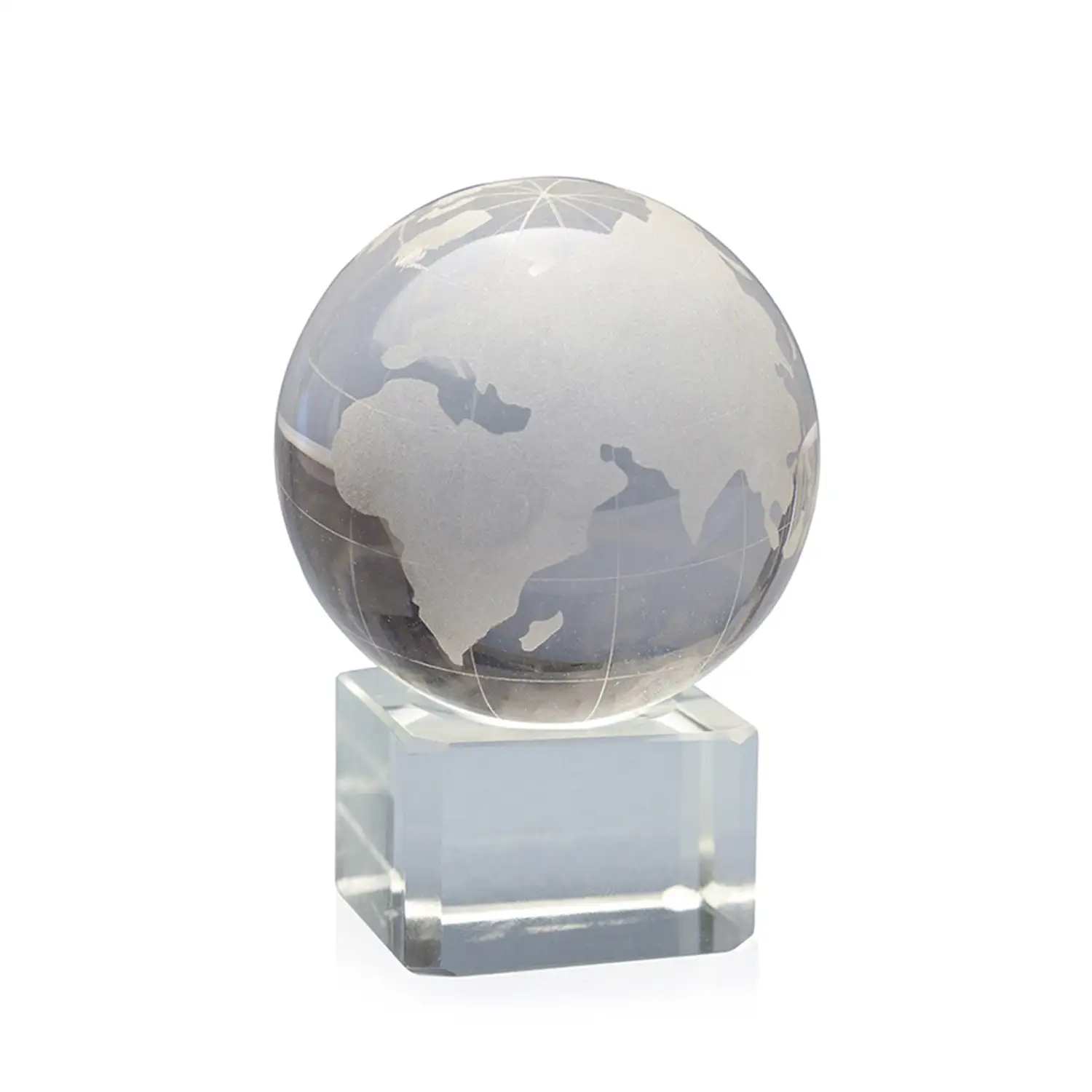 World, bola de cristal con forma de planeta Tierra.