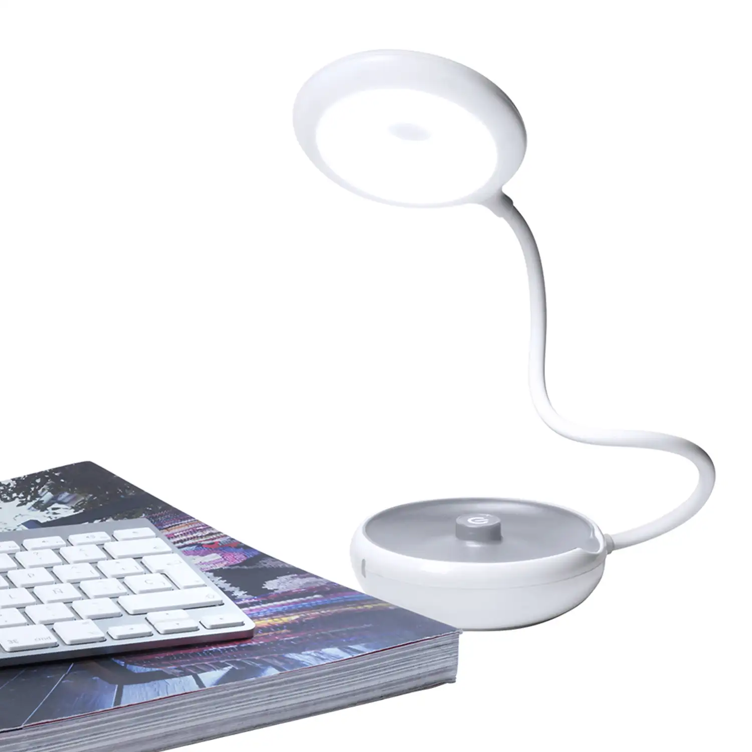 Kottel, lámpara plegable de 18 leds con conexión USB. Brazo flexible, alimentación a pilas.