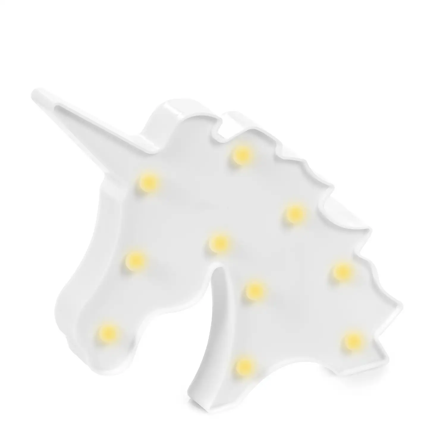 Lámpara decorativa diseño cabeza de Unicornio, con luces LED.