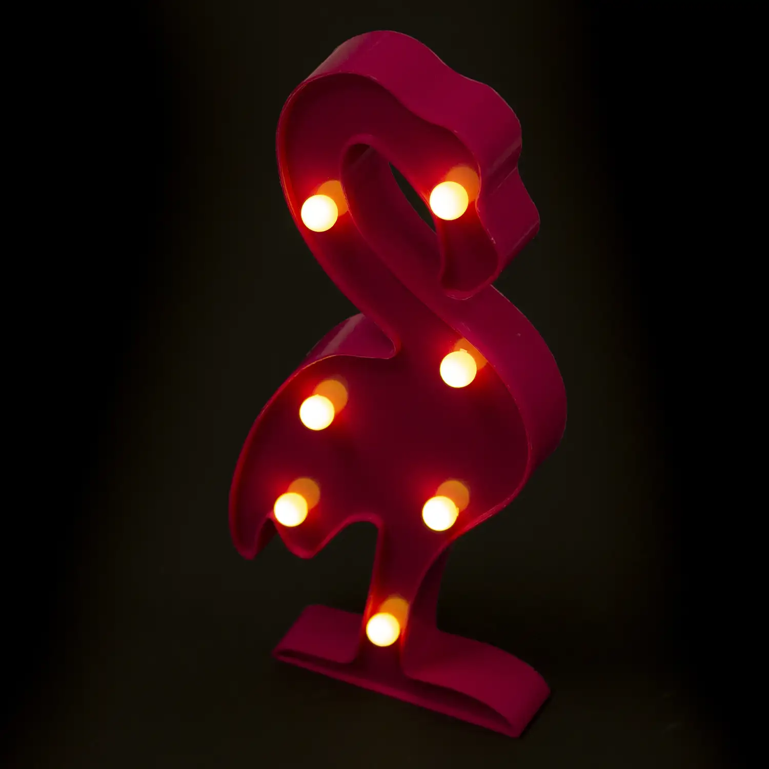Lámpara decorativa diseño Flamenco, con luces LED.