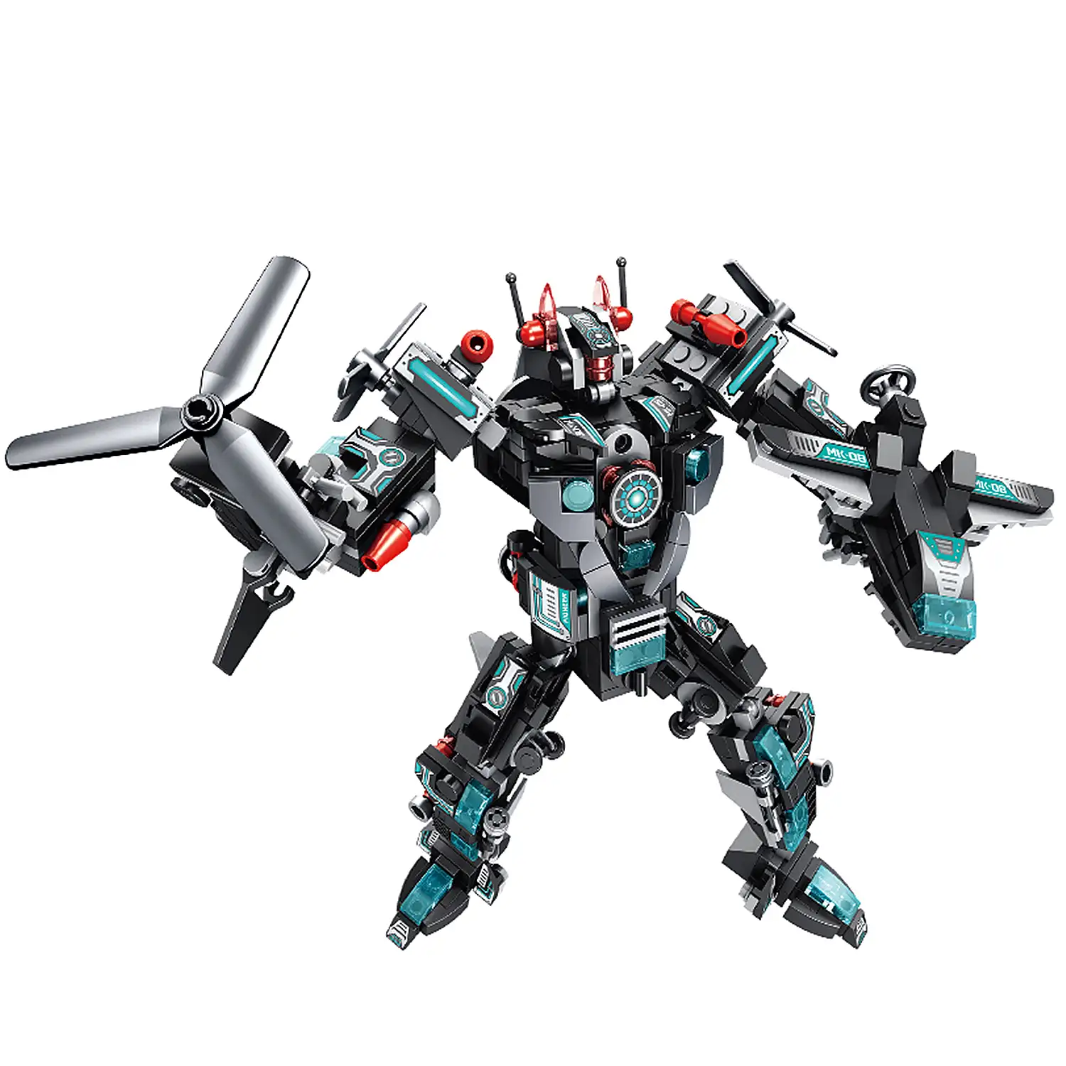 Robot Súper Pionero 12 en 1, con 577 piezas. Construye 12 modelos individuales con 2 formas cada uno.
