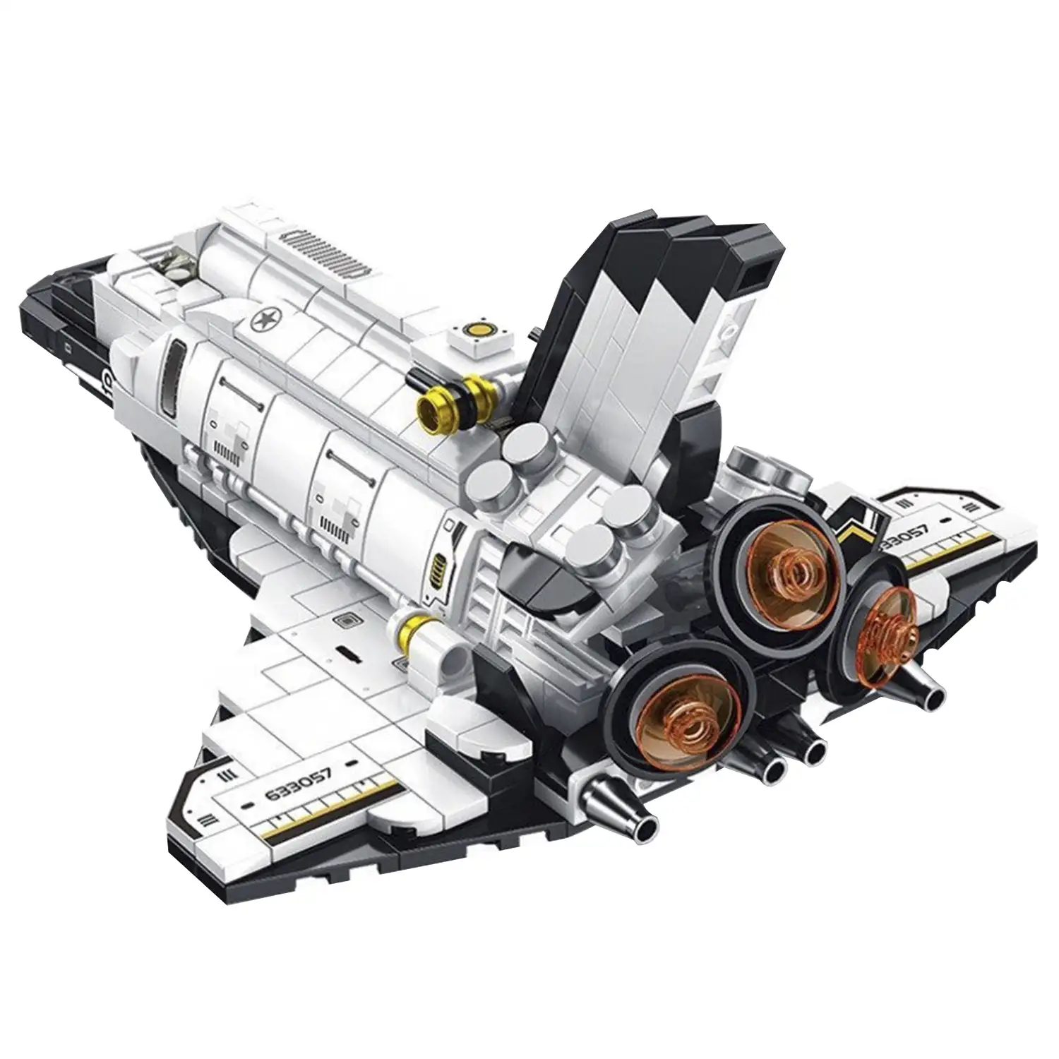 Transbordador espacial 12 en 1, con 586 piezas. Construye 12 modelos individuales con 2 formas cada uno.