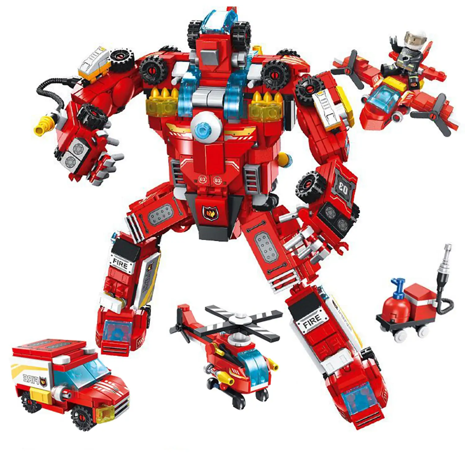 Robot de fuego 8 en 1. Con 752 piezas