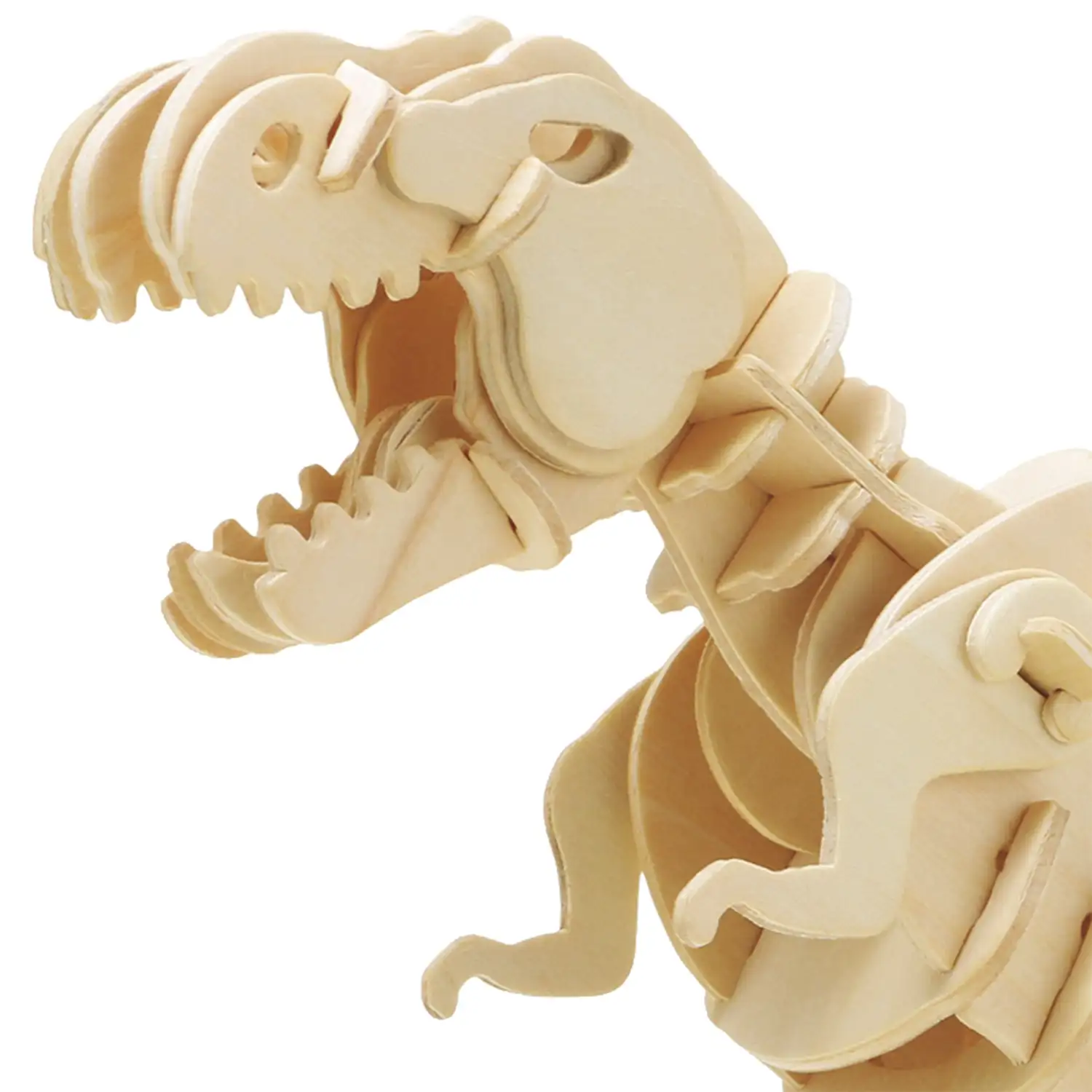 T-rex, mauqeta 3D de madera con movimiento, control por sonido, 85 piezas