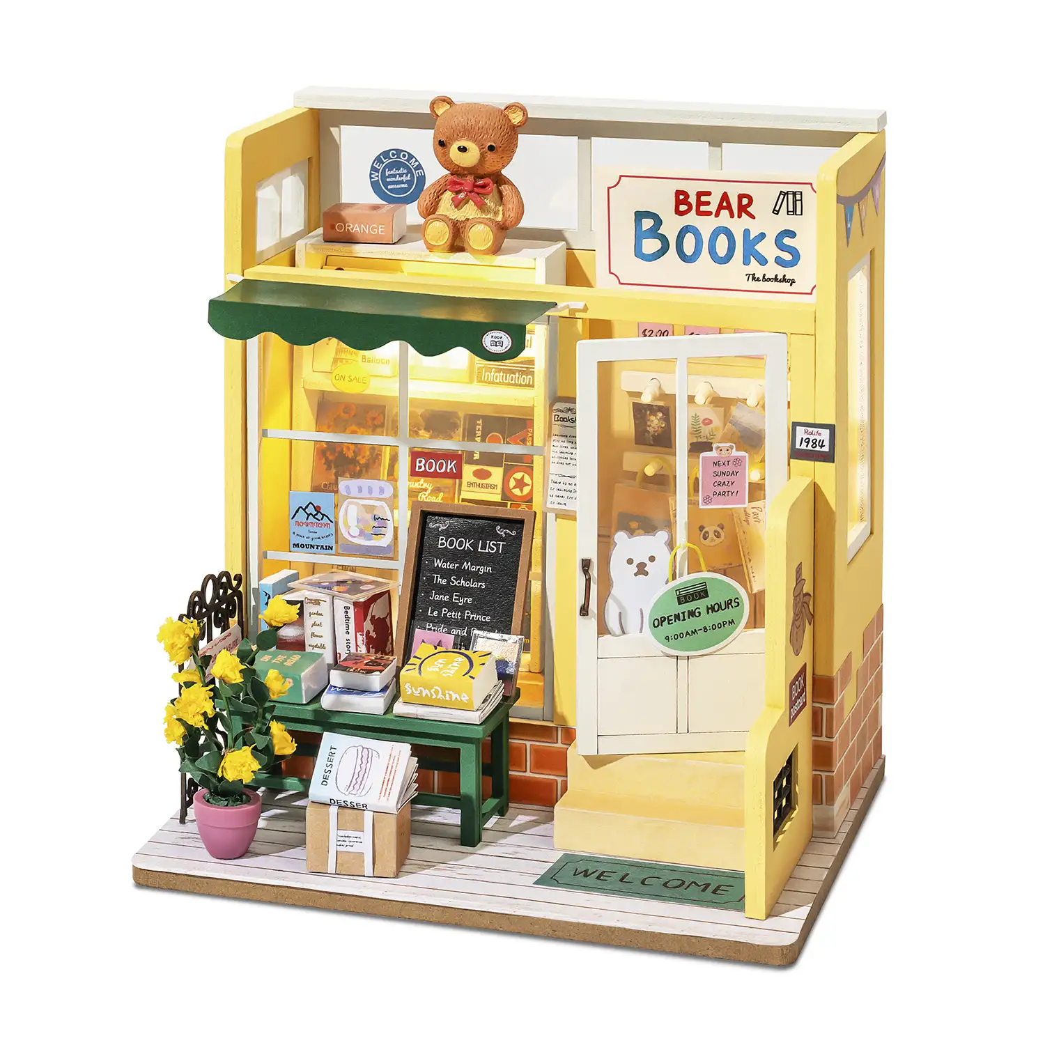 Librería Mind-Find. Maqueta 3D  realista con gran detalle 63 piezas