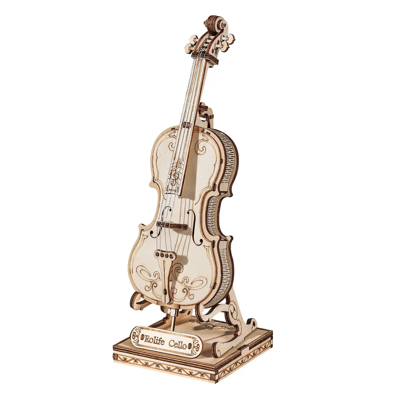 Violonchelo. Maqueta 3D realista con gran detalle, 58 piezas