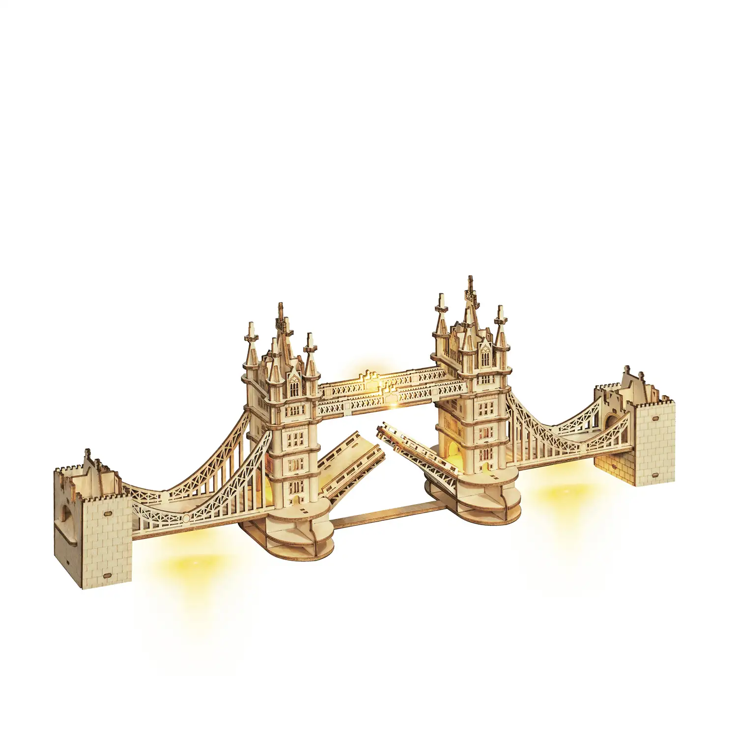 Tower Bridge. Maqueta 3D realista con gran detalle, 113 piezas. Con tiras de luz