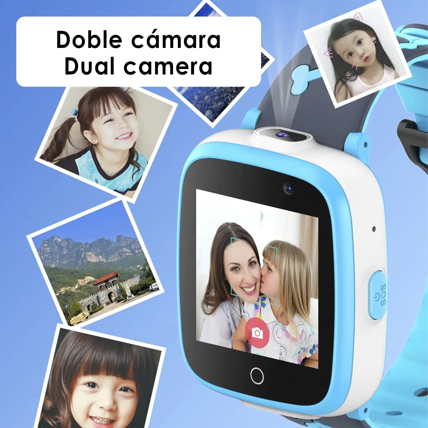 Smartwatch infantil S6 game. Doble cámara, llamadas, función SOS, slot para SIM.