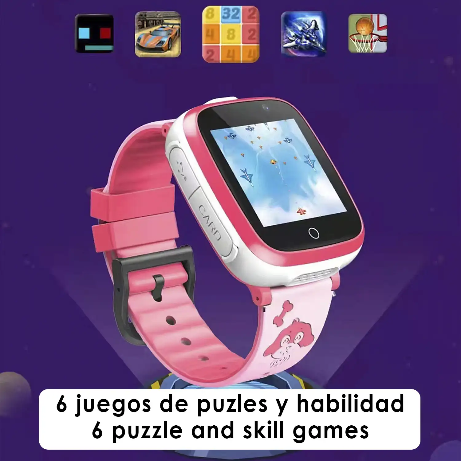 Smartwatch infantil S6 game. Doble cámara, llamadas, función SOS, slot para SIM.