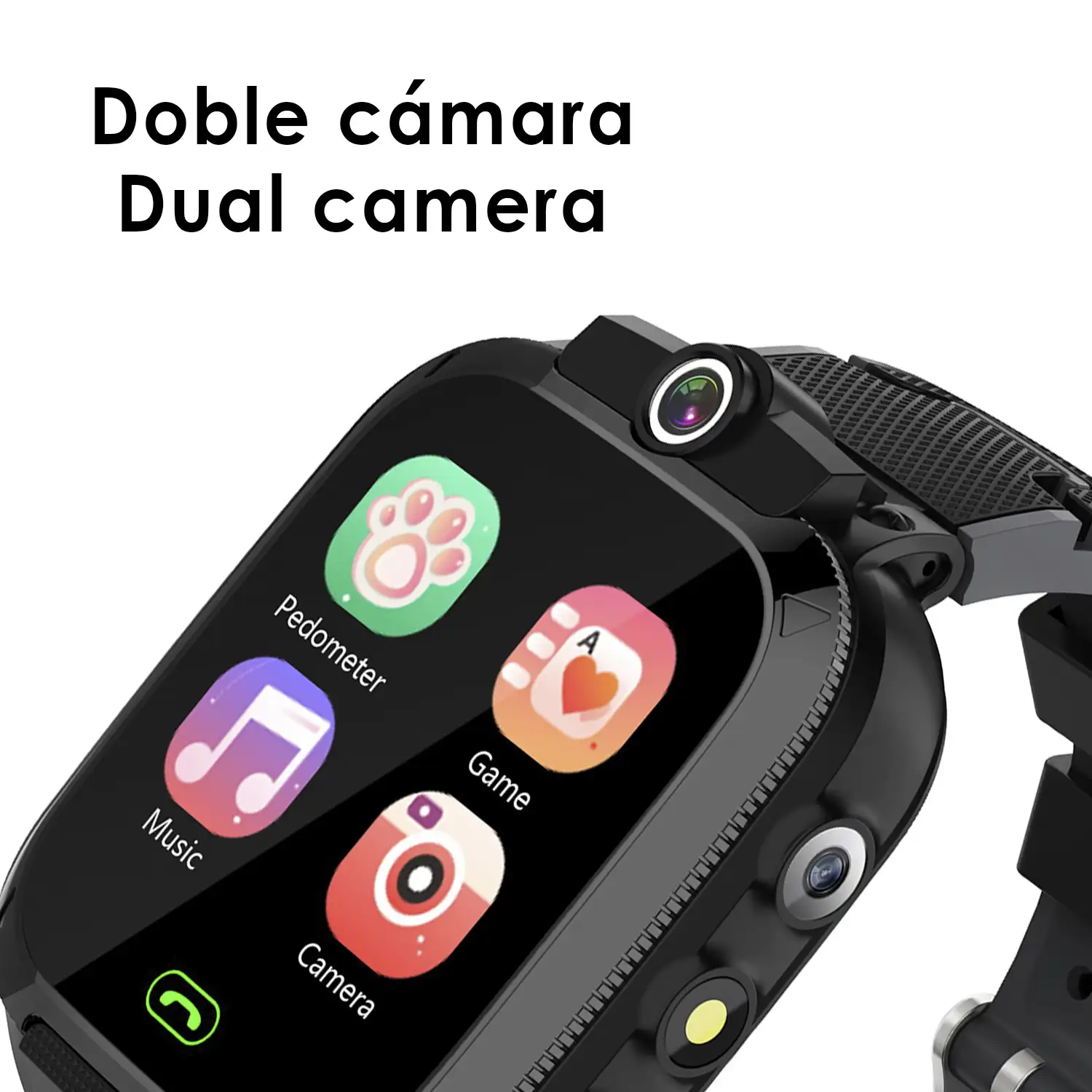 Smartwatch infantil S27 music & game. Doble cámara de fotos y video.