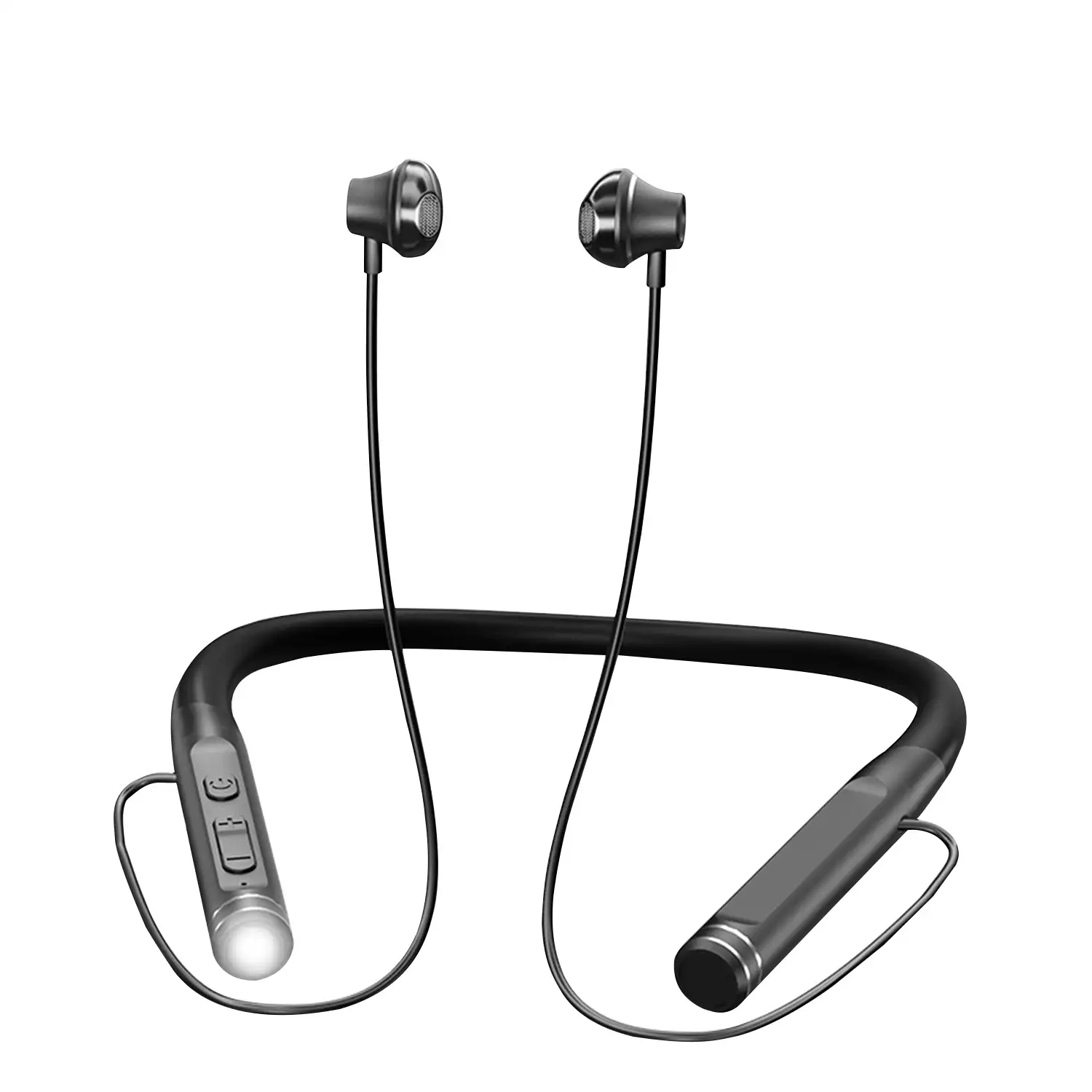 Auriculares deportivos con cable minijack. Micrófono, mando de control de  volumen y botón interactivo.