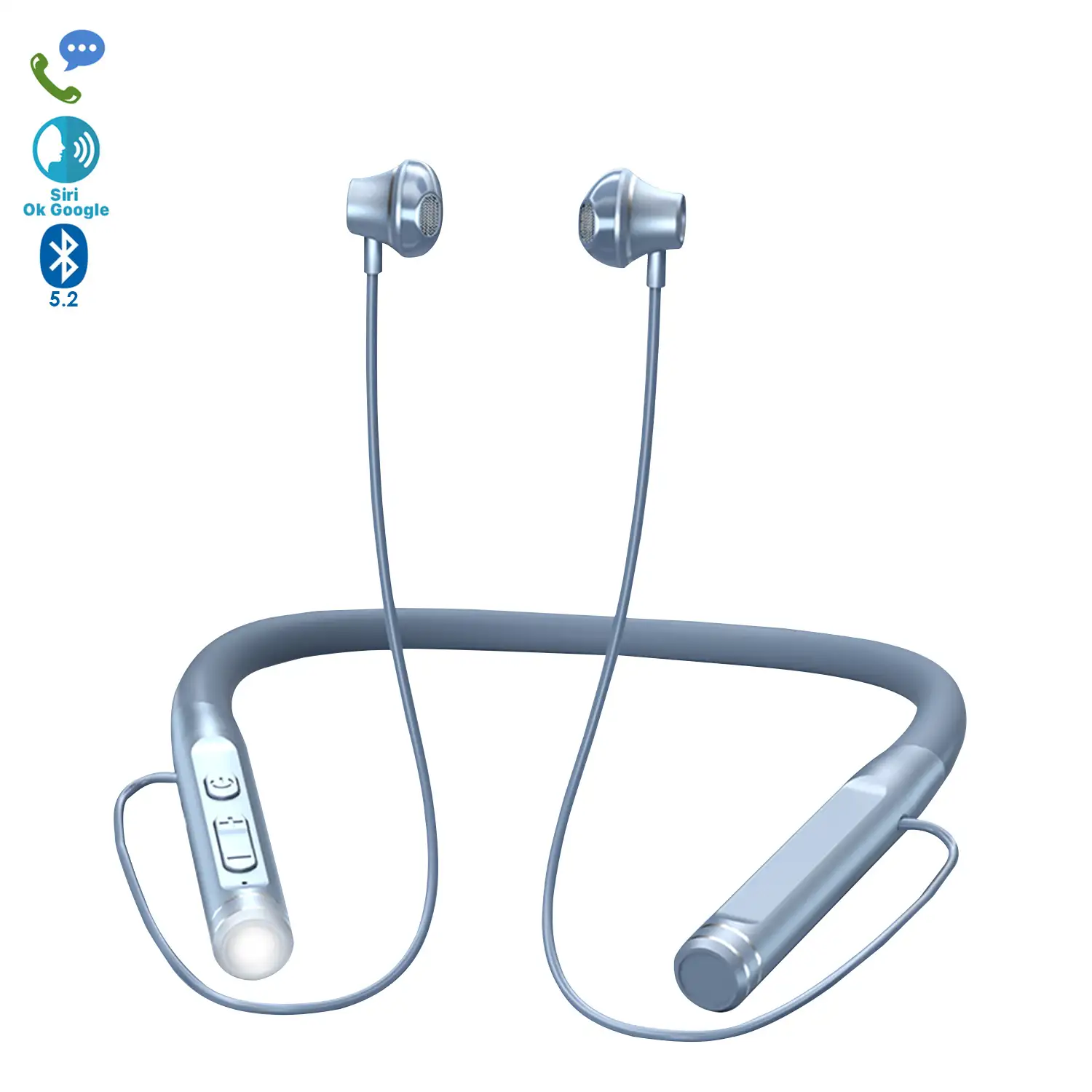 Auriculares EG-014 deportivos, máxima sujeción, con micro y botón de  control incorporado.