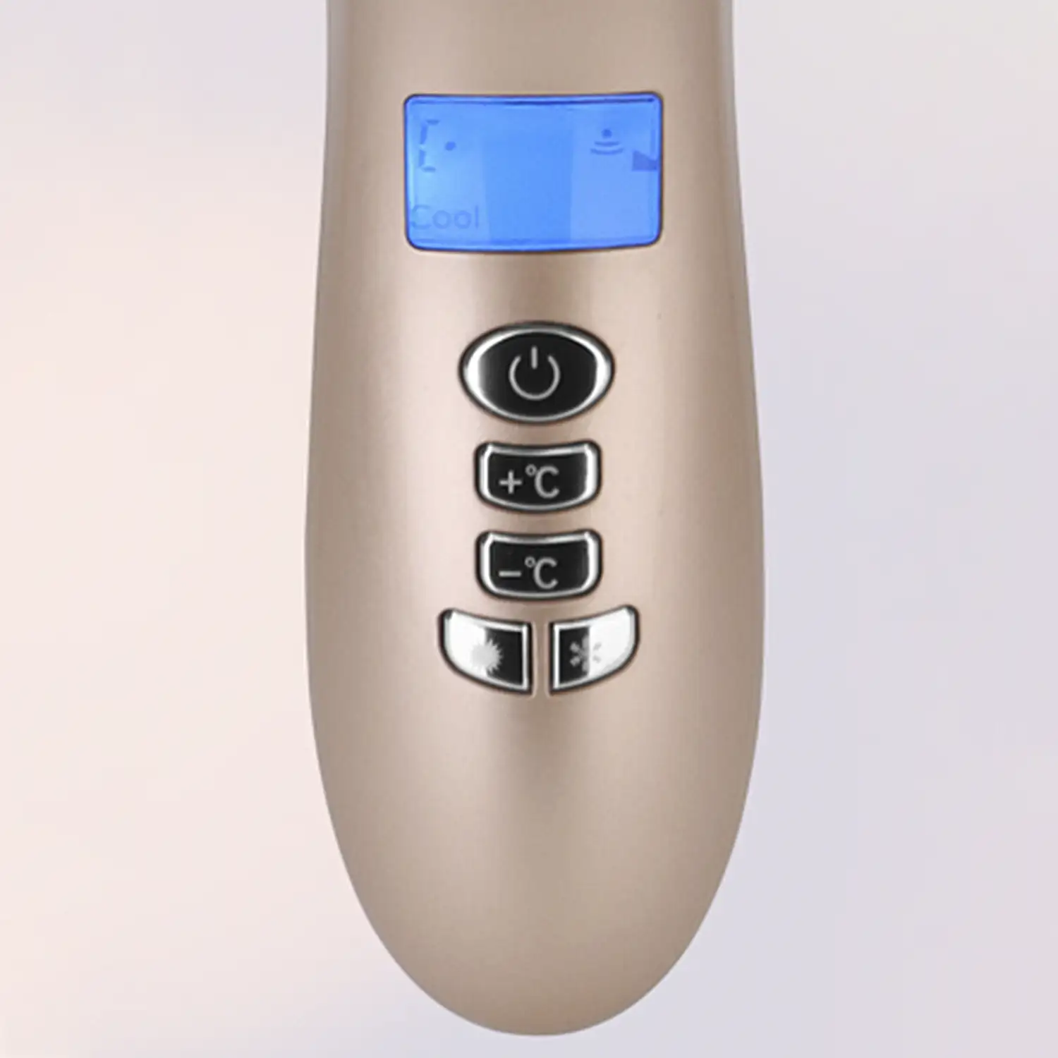 Masajeador ultrasónico con contraste frio calor y tratamiento de luz LED roja y azul. Belleza facial.