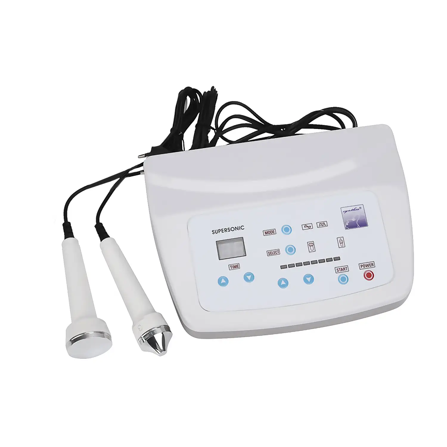 Instrumento de belleza ultrasónico 2 en 1. Instrumento de gestión de nevus ultrasónico y de eliminación de manchas en la cara. 2 cabezales de acción.