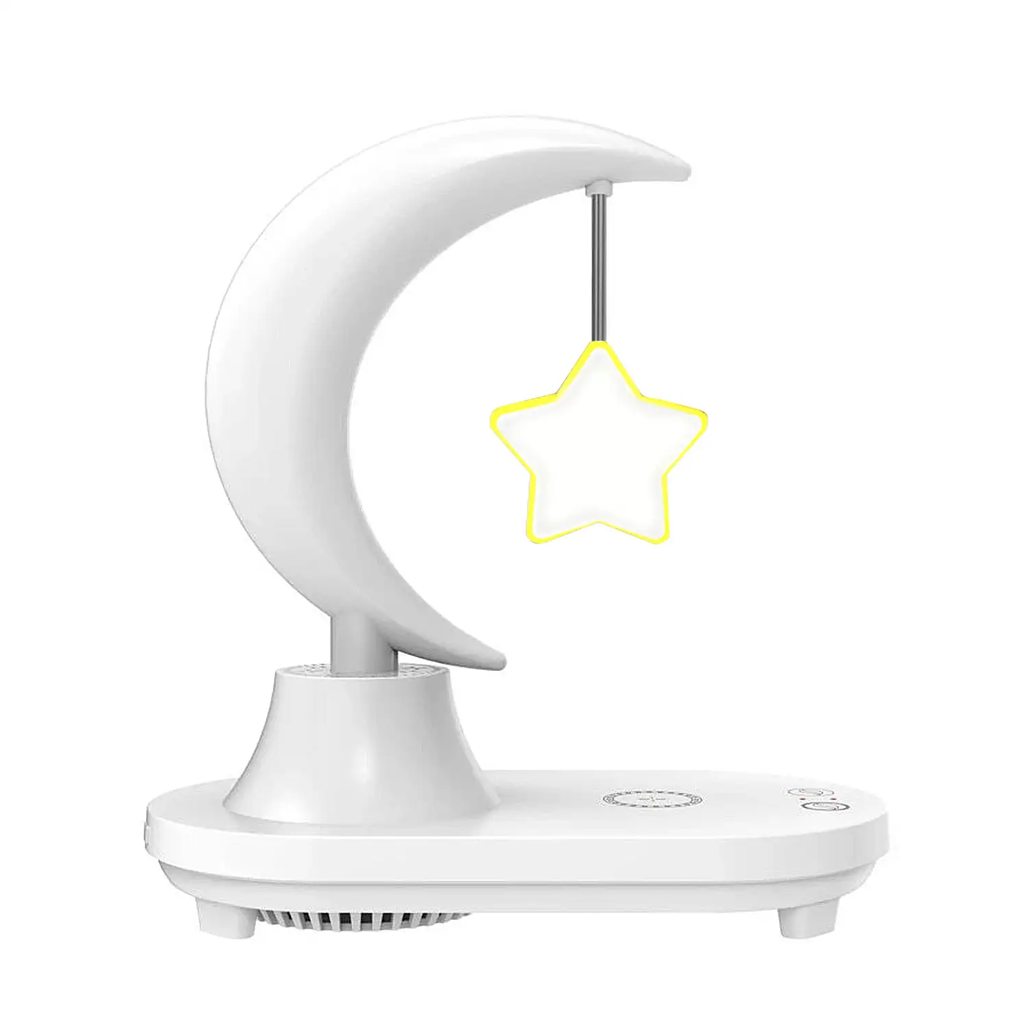 Lámpara LED multicolor forma Estrella, con cargador inalámbrico y altavoz Bluetooth.