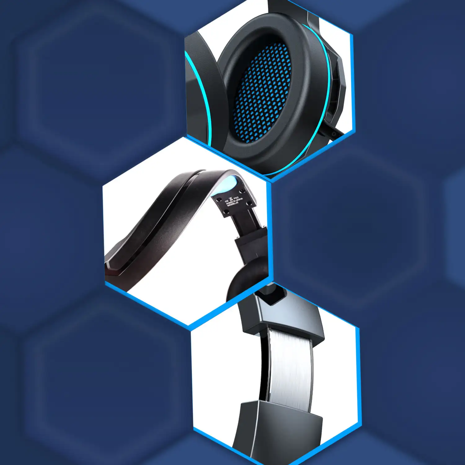 Headset J20 Ultra-Flexible Premium .7 luces FULL RGB. Auriculares gaming con micro, conexión minijack para PC, portátil, PS4, Xbox One, móvil, tablet.