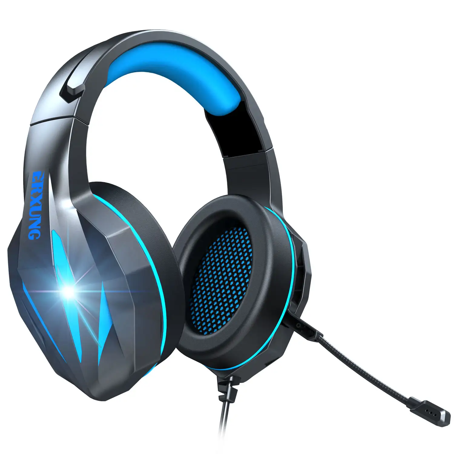 Headset J20 Ultra-Flexible Premium .7 luces FULL RGB. Auriculares gaming con micro, conexión minijack para PC, portátil, PS4, Xbox One, móvil, tablet.