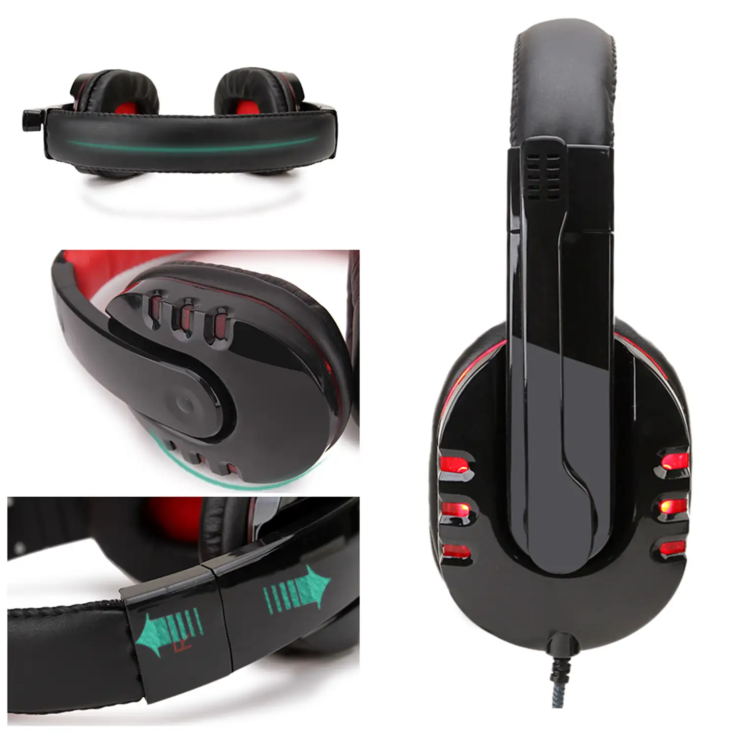 Headset SY733MV . Auriculares gaming con micro, conexión minijack para PC, portátil, PS4, Xbox One, móvil, tablet. Control de Volumen