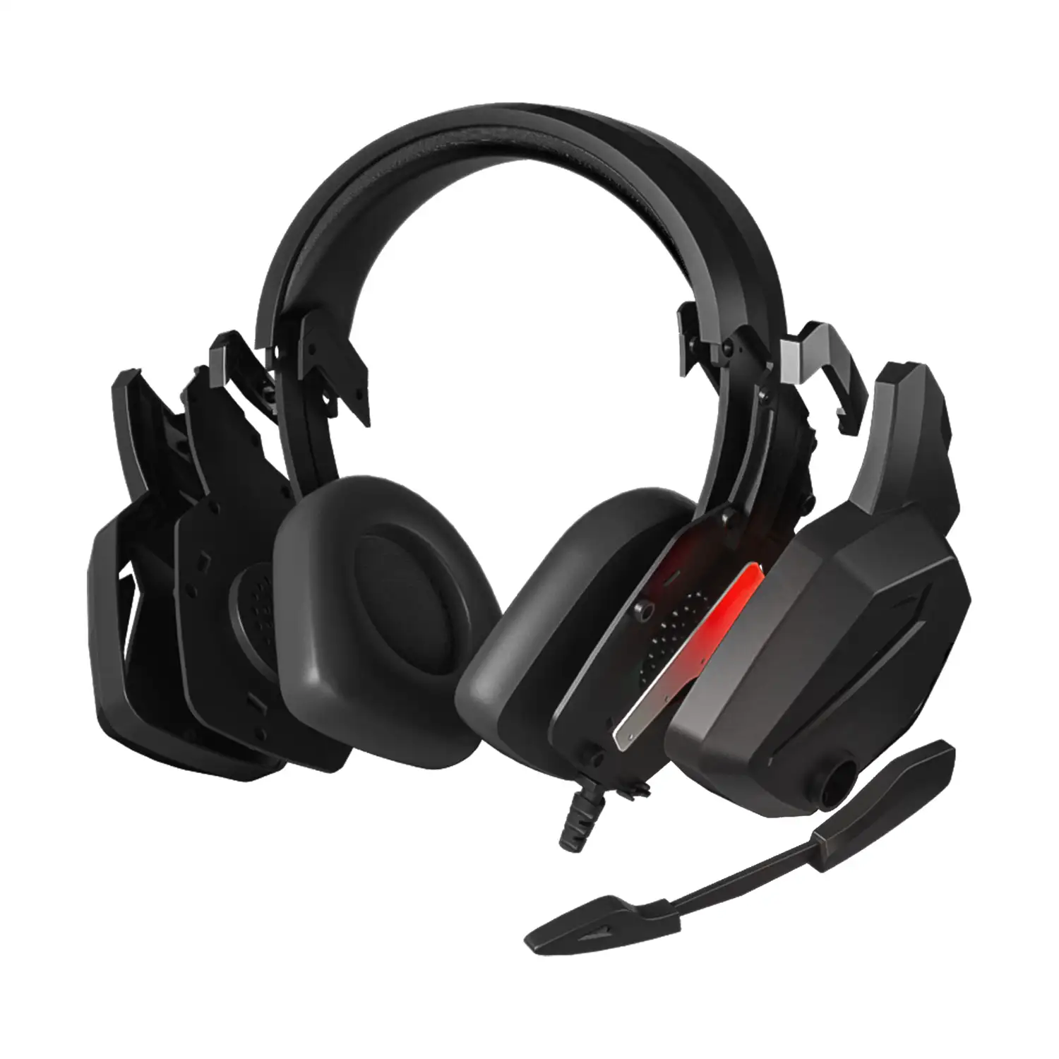 Headset SY820MV con luces led. Auriculares gaming con micro, conexión minijack para PC, portátil, PS4, Xbox One, móvil, tablet. 