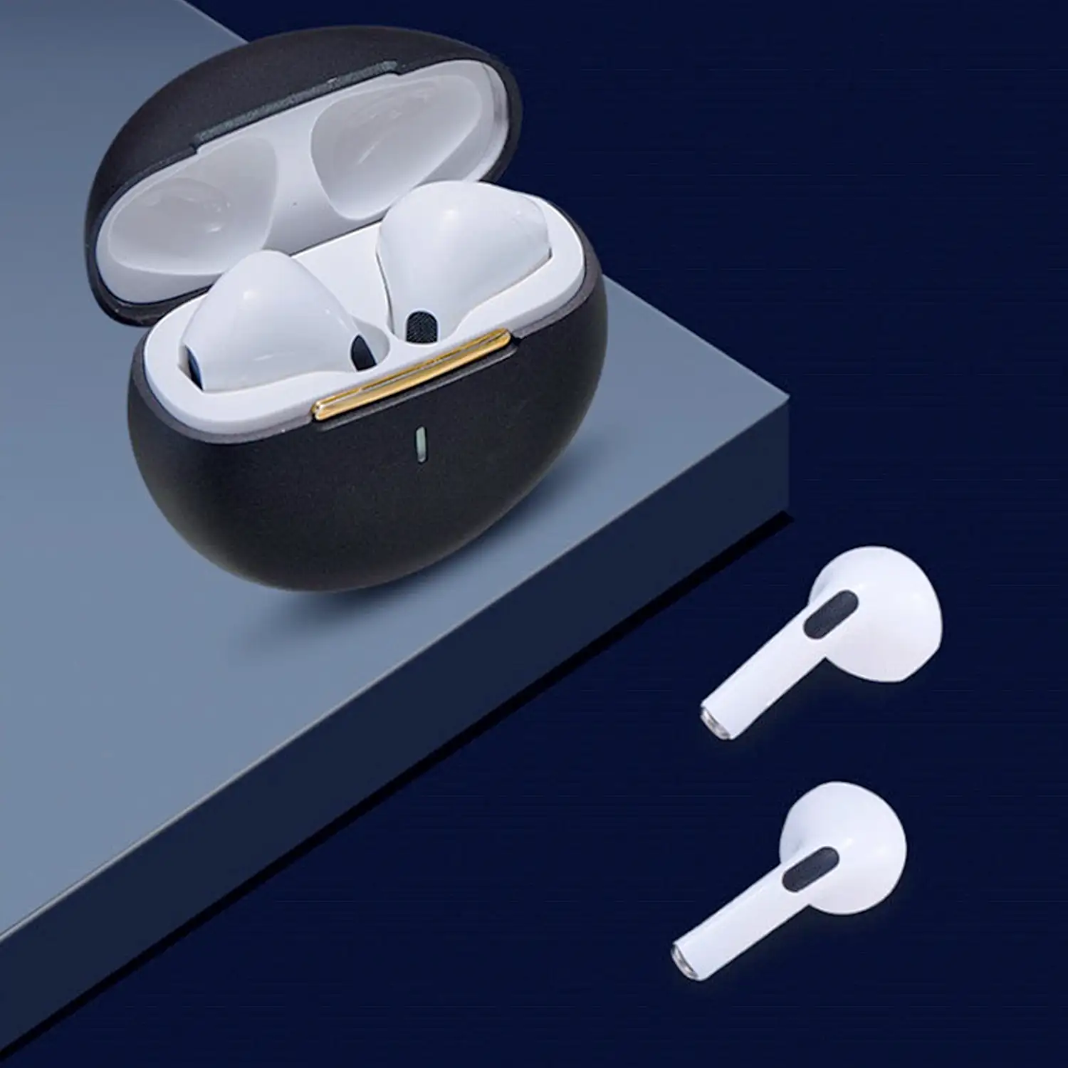 Auriculares TWS Pro6, Bluetooth 5.0. Control táctil de reproducción musical y llamadas.
