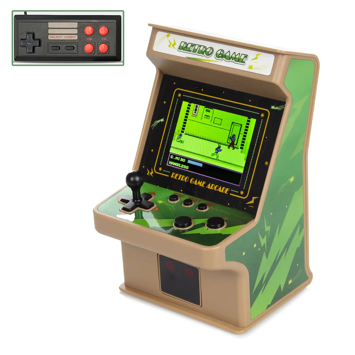 Consola Arcade GC18 máquina recreativa mini, portátil con 256 juegos. Pantalla 2,8 LCD.