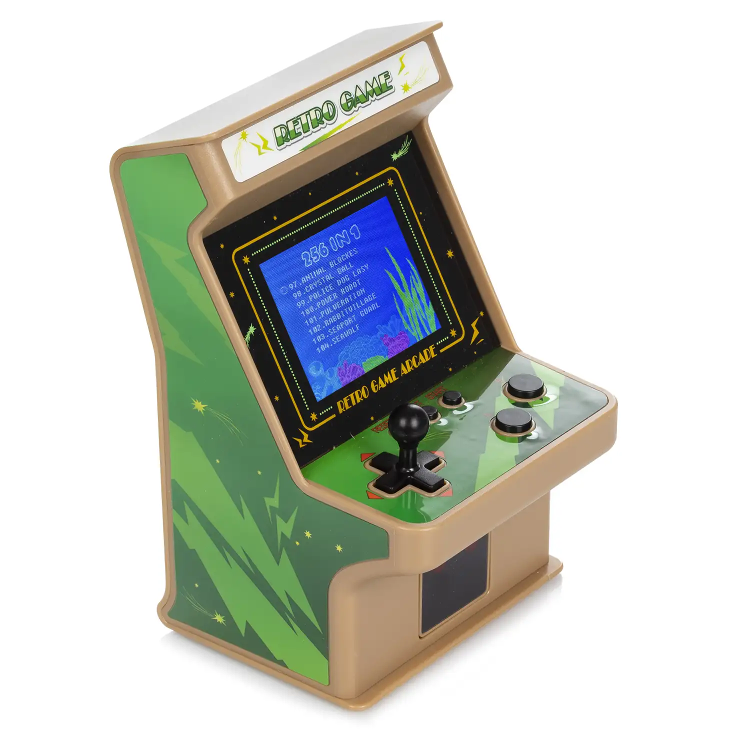 Consola Arcade GC18 máquina recreativa mini, portátil con 256 juegos. Pantalla 2,8 LCD.