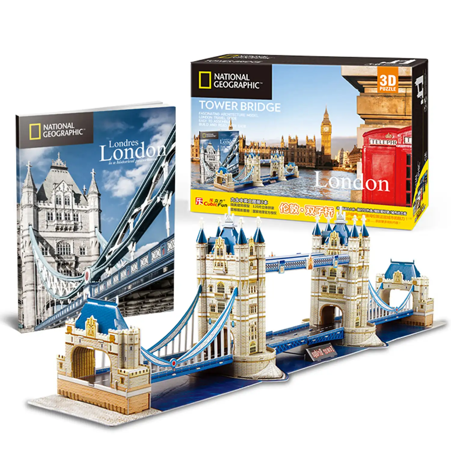 Puzzle 3D torre de puente de Londres 79,5x17,5x21,5 cm.