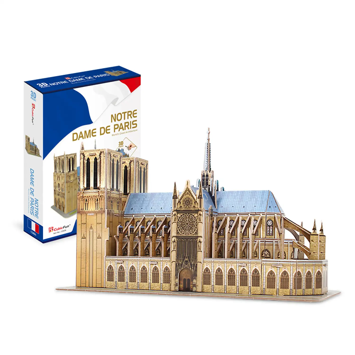 Puzzle 3D Notre Dame París 27,2x14,2x18 cm.