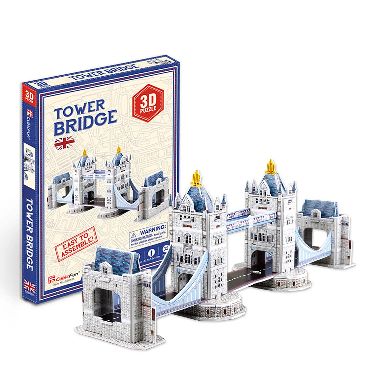 Puzle 3D torre de puente de Londres 11x7,5x32,5 cm.