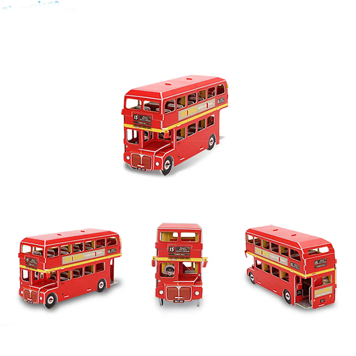 Puzzle 3D bus doble piso Londres 19,7x6,1x10x8 cm.