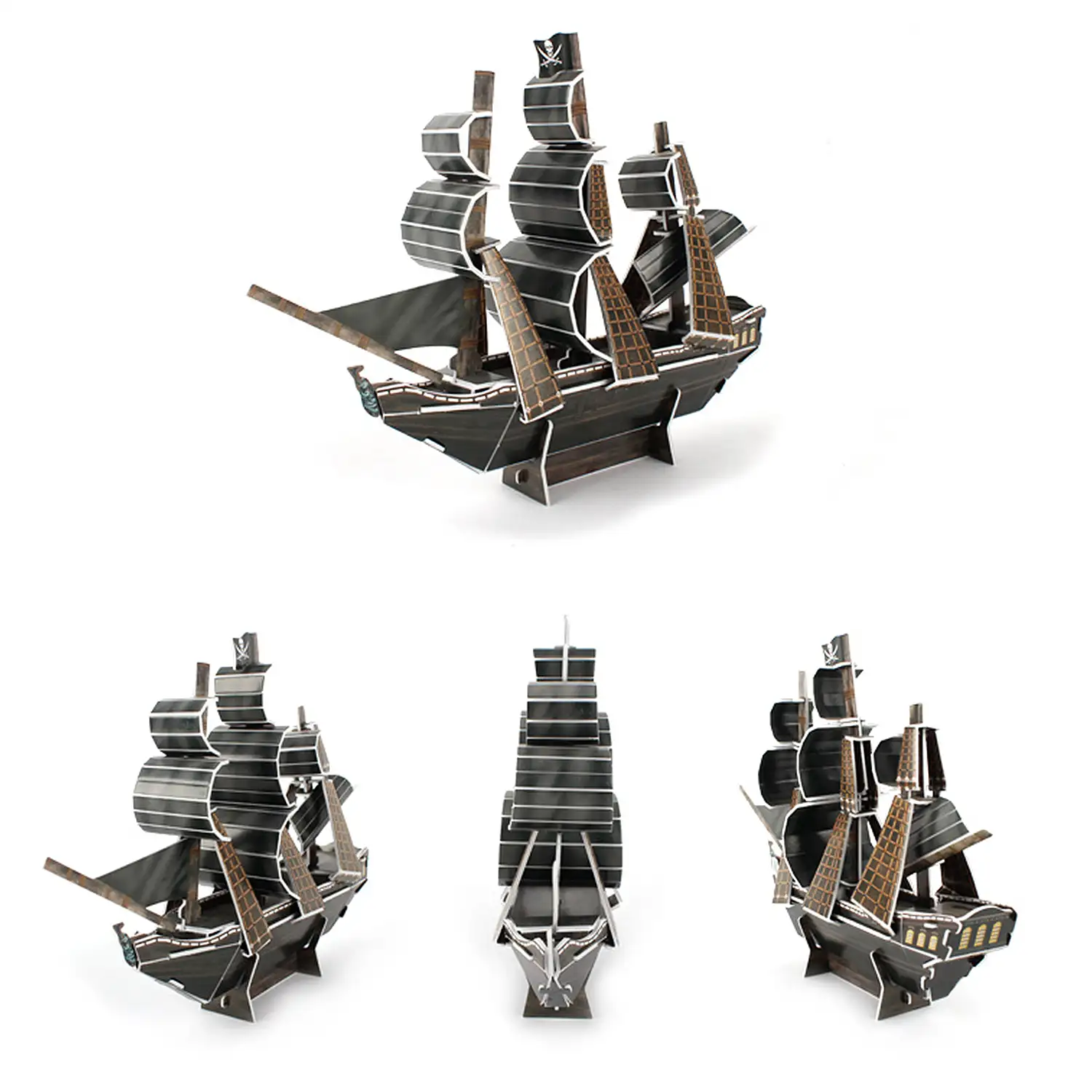Puzle 3D barco pirata.
