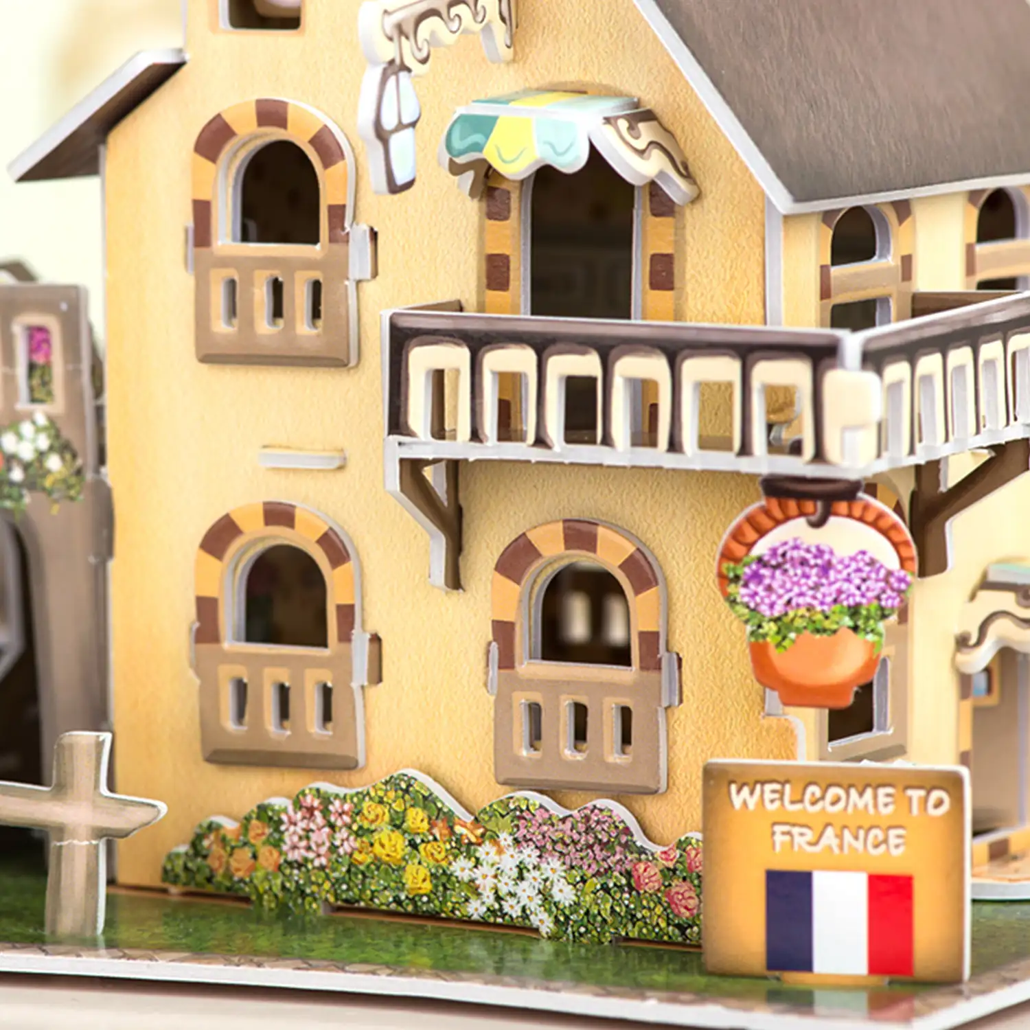 Puzle 3D WORLD STYLE ESTILO CLASICO FRANCIA Casa con jardín