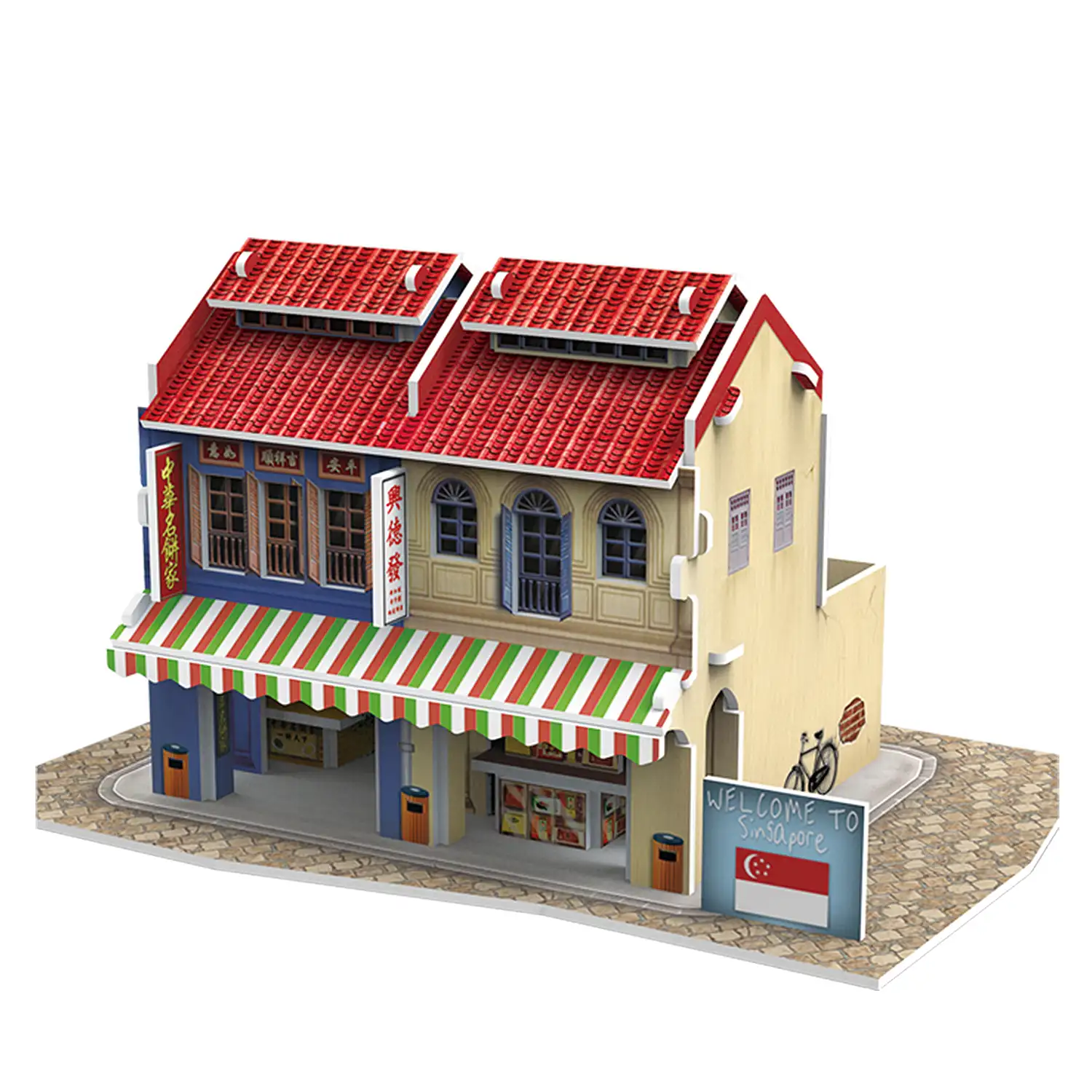 Puzzle 3D WORLD STYLE SINGAPUR Casa tradicional