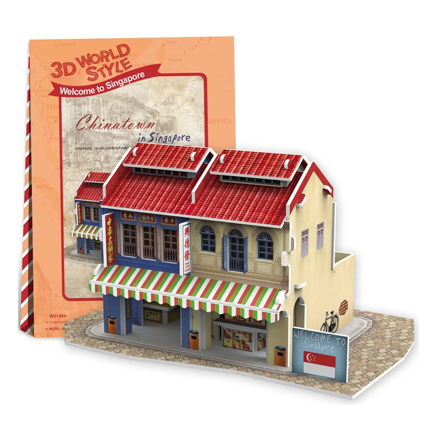 Puzzle 3D WORLD STYLE SINGAPUR Casa tradicional