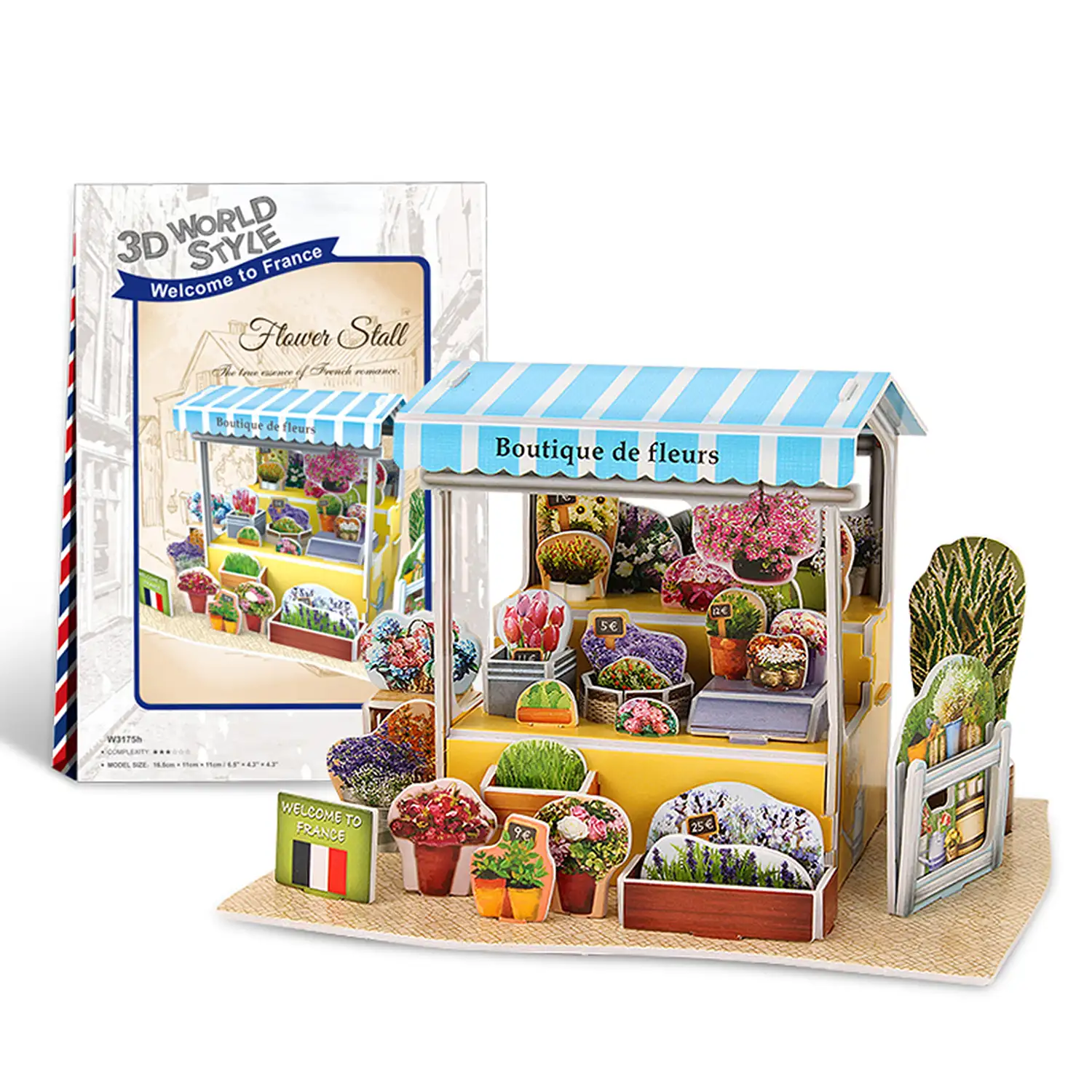 Puzle 3D WORLD STYLE FRANCIA  Puesto de Flores tradicional
