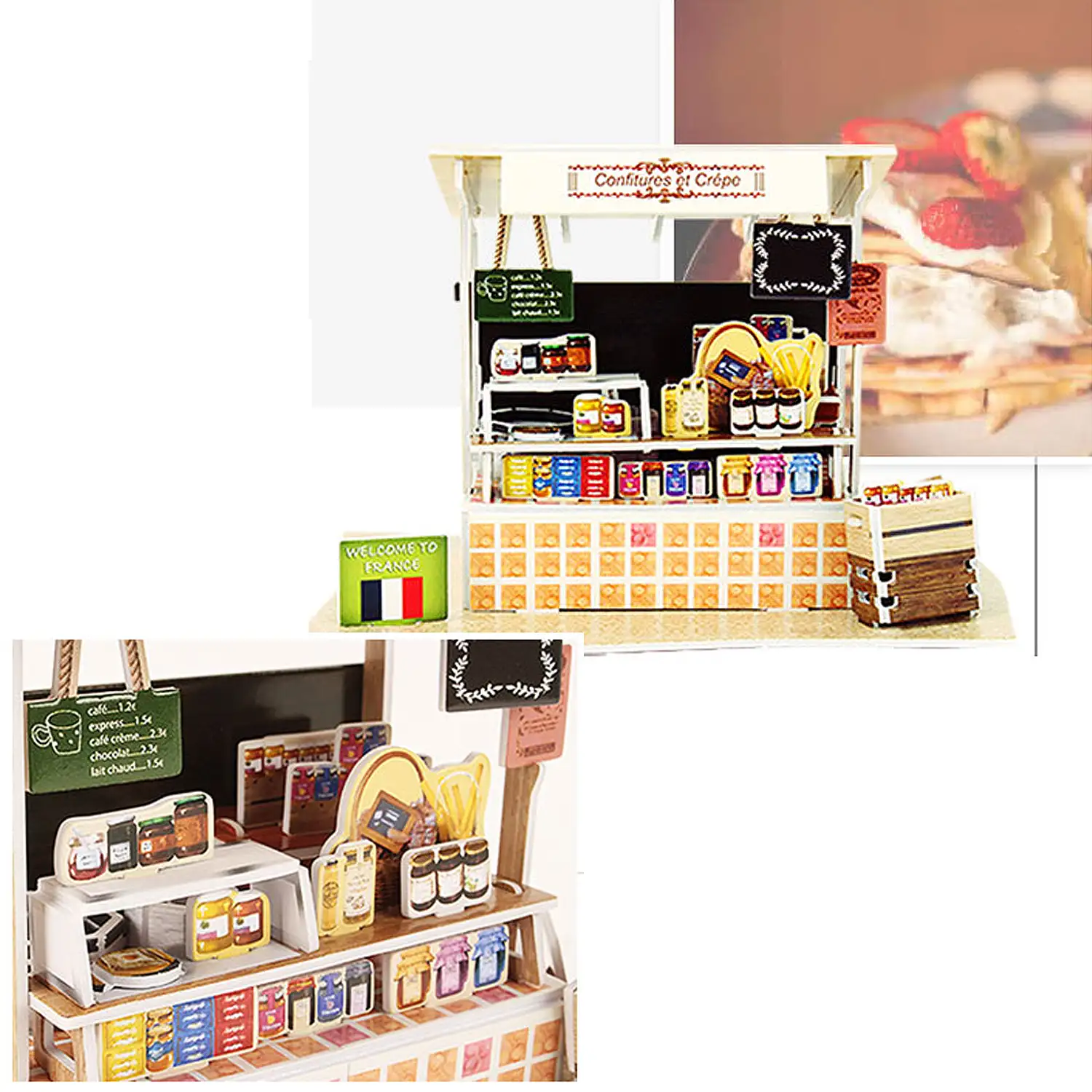Puzle 3D WORLD STYLE FRANCIA  Puesto de Crepes tradicional