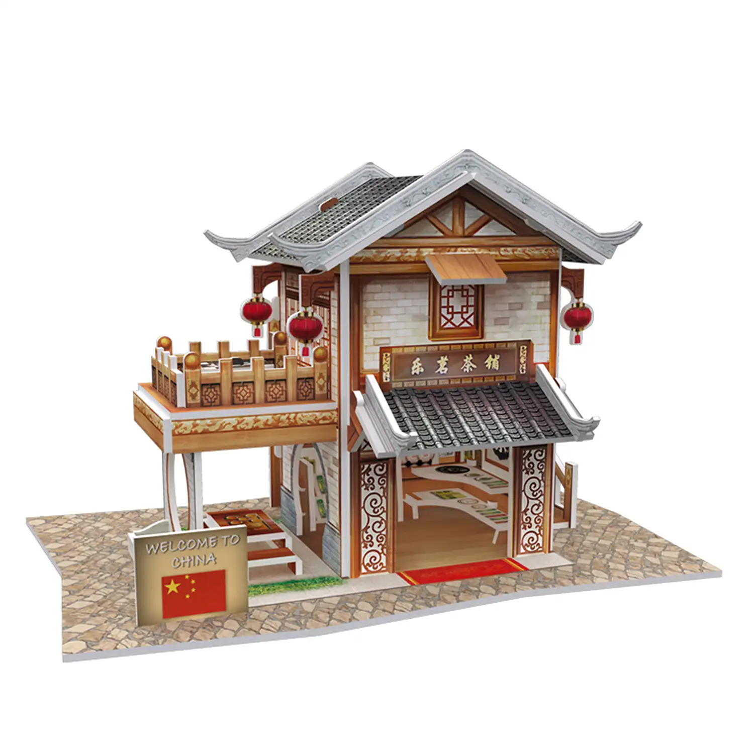 Puzle 3D WORLD STYLE CHINA ORIENTAL TIENDA DE TÉ LEMIN tradicional