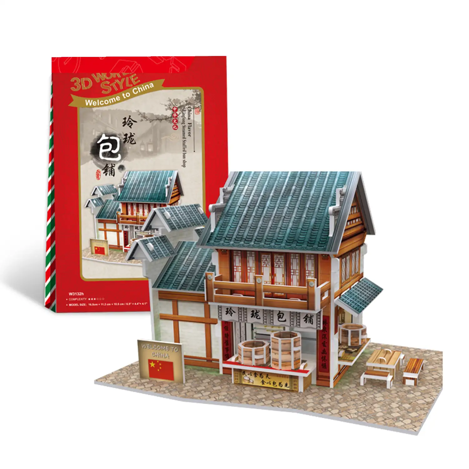 Puzle 3D WORLD STYLE CHINA ORIENTAL TIENDA LINGLONG tradicional