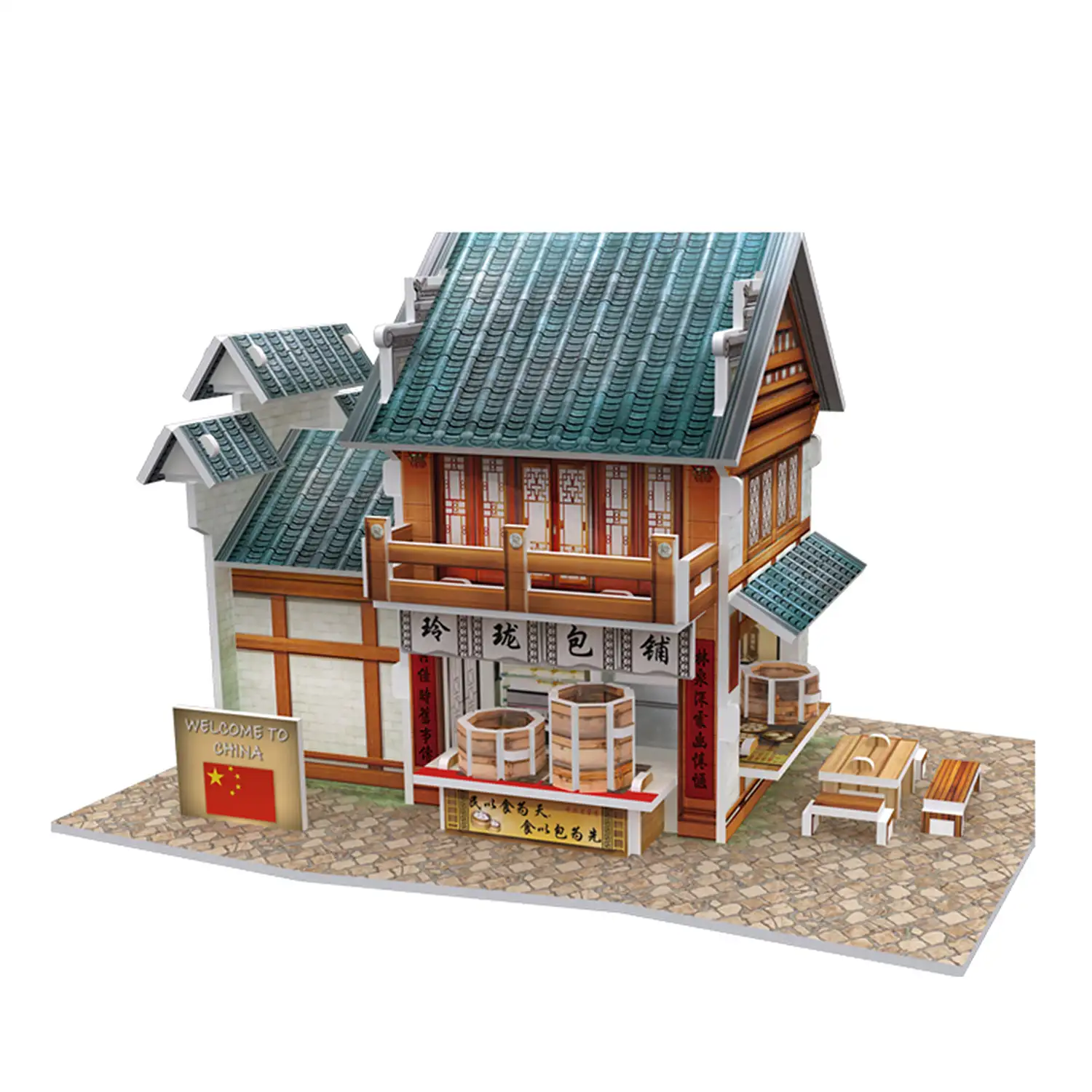 Puzle 3D WORLD STYLE CHINA ORIENTAL TIENDA LINGLONG tradicional