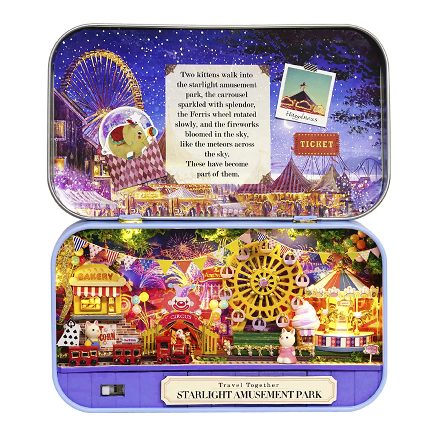 Maqueta 3D Starlight Playground en Cajita Souvenir 4,3x16,4x2,6 cm.