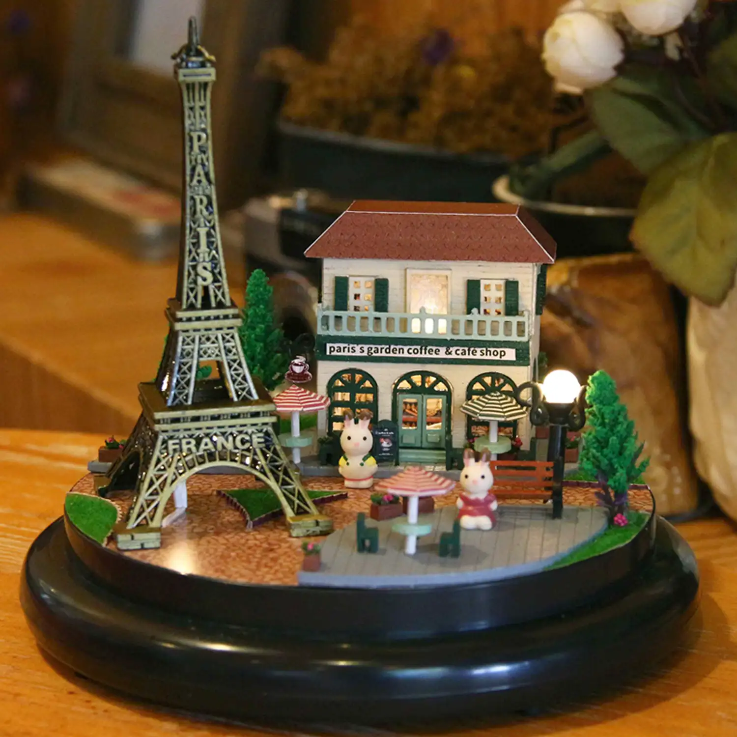 miniatura 3D París romántico 14x14x13,7 cm.