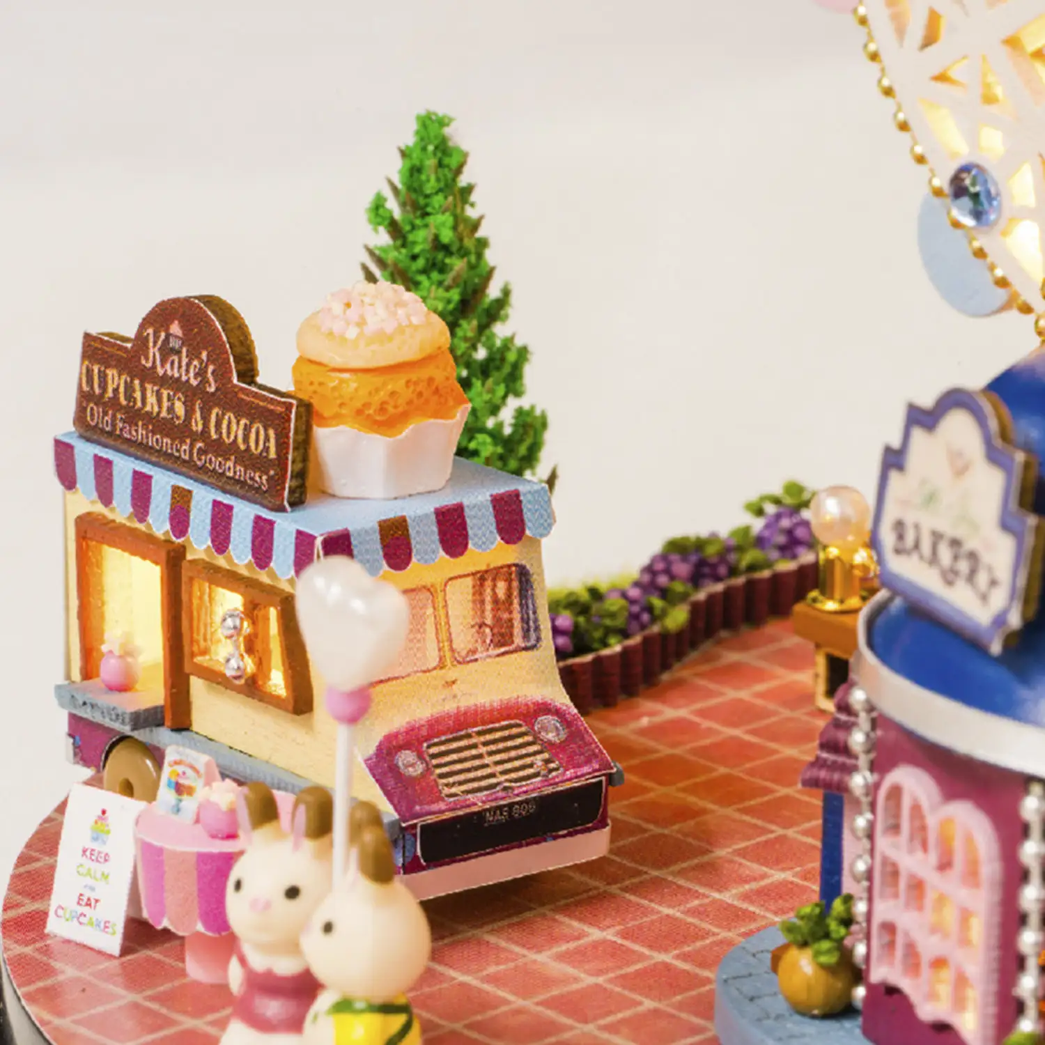 Maqueta miniatura 3D noria happy 14x14x13,7 cm.
