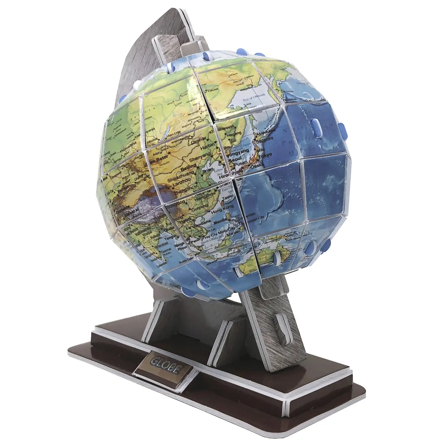 Puzzle 3D Globo terraqueo 31 piezas. 10,2x7,9x12,1 cm.