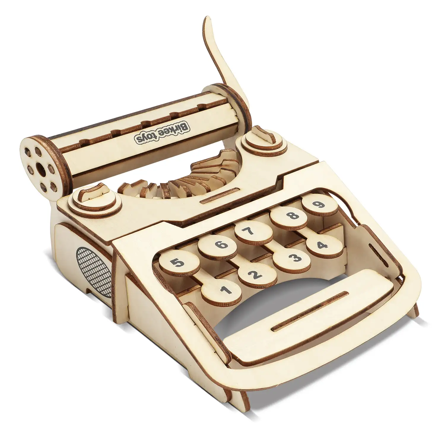 Puzzle 3D madera máquina de escribir 48 piezas. 14x16,5x8,5 cm.