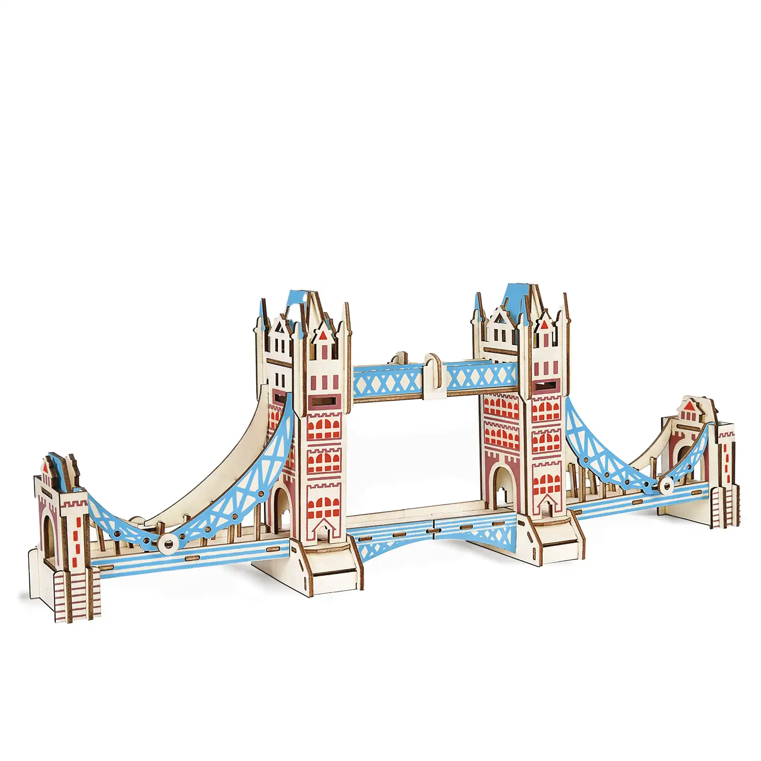 Puzzle 3D XL madera puente de la torre de Londres 105 piezas 56,4x84x21,4 cm.