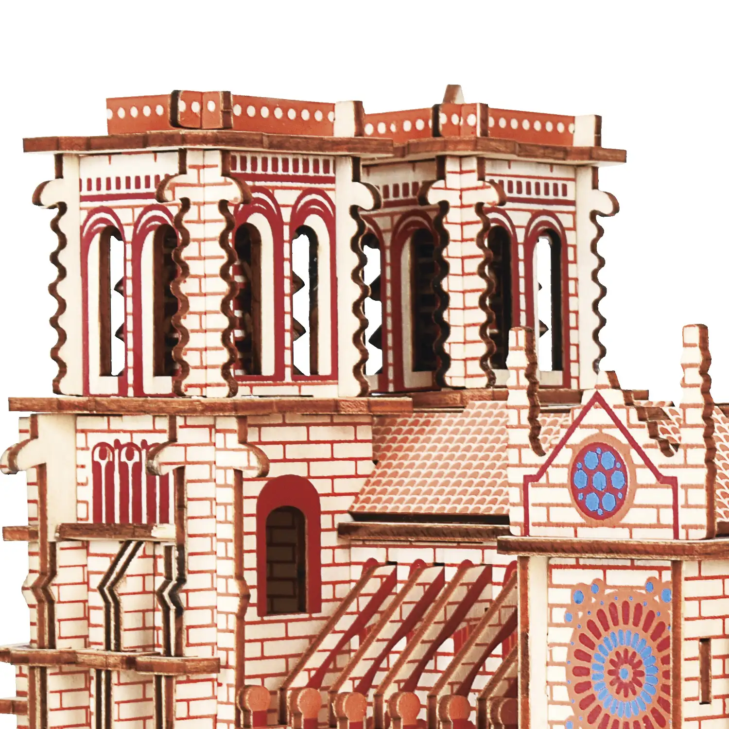 Puzzle 3D madera catedral de NOTRE DAME 239 Piezas 28,7x12x22 cm.