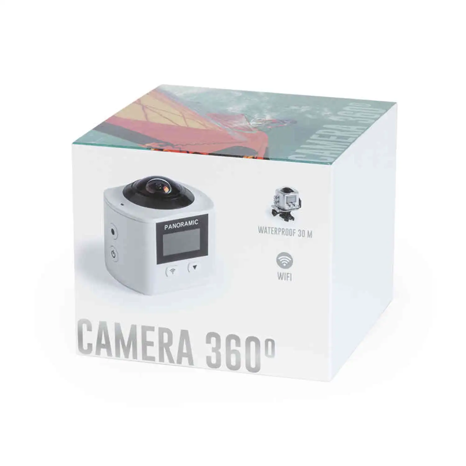 Cámara deportiva 360° Logans. Video 2,5K, 16 megapíxeles, cámara lenta, sensor Sony.